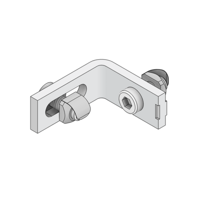 MODULAR SOLUTIONS ALUMINUM BRACKET<BR>GUARD UNIT FIXING ANGLE 19 AR W/HARDWARE